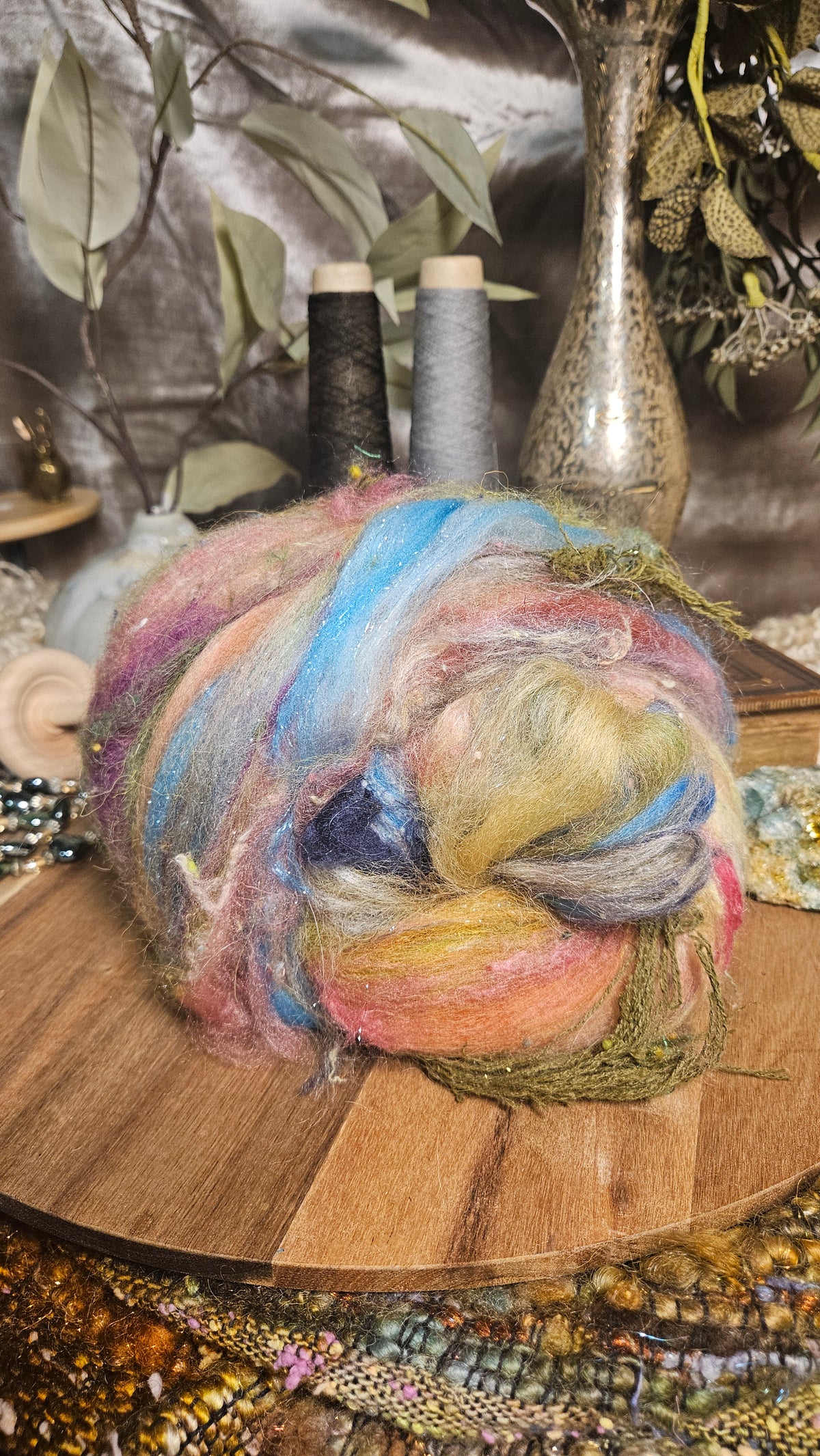 Shaniko Wool Silk Flax Neauveau Art Batt 3008 - 2 oz | 57 g
