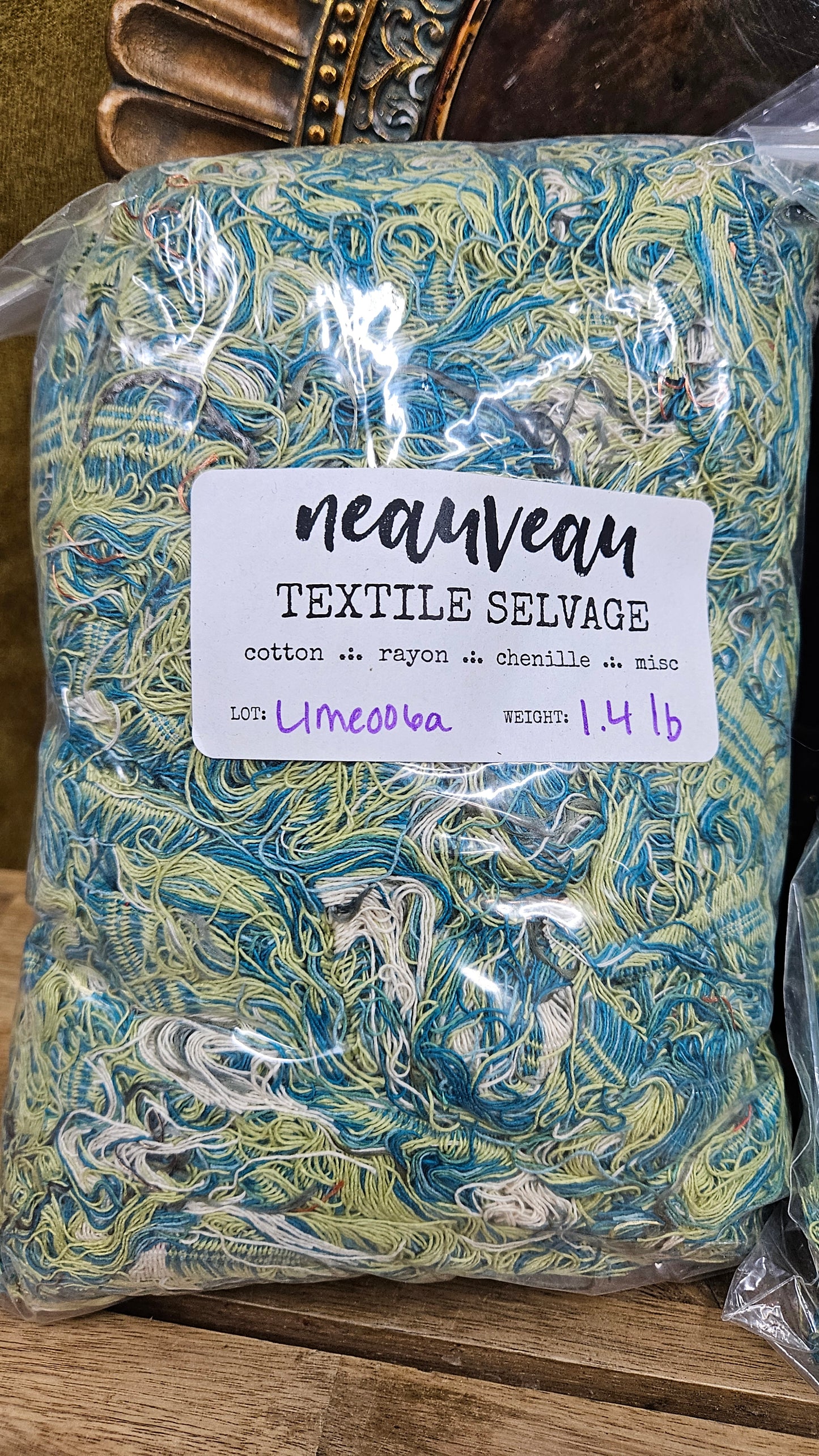 LIME TREE - shaggy fringe ribbon for tapestry weaving and fiber art - LIME006 (1.4 lb)