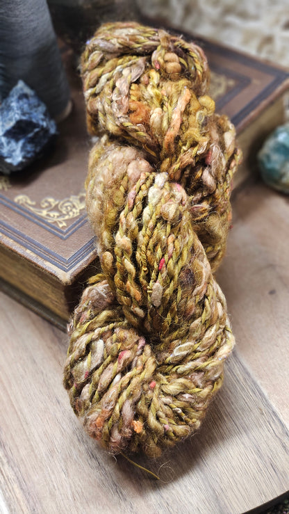 Handspun Bulky Art Yarn - 48 yards | 4.7 ounces - Botticelli Portrait 02