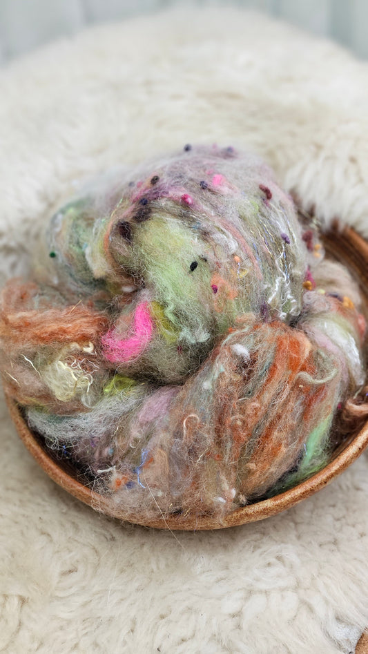 Luxe Layered Textured Art Batt - 001 - 2 ounces | 57 grams