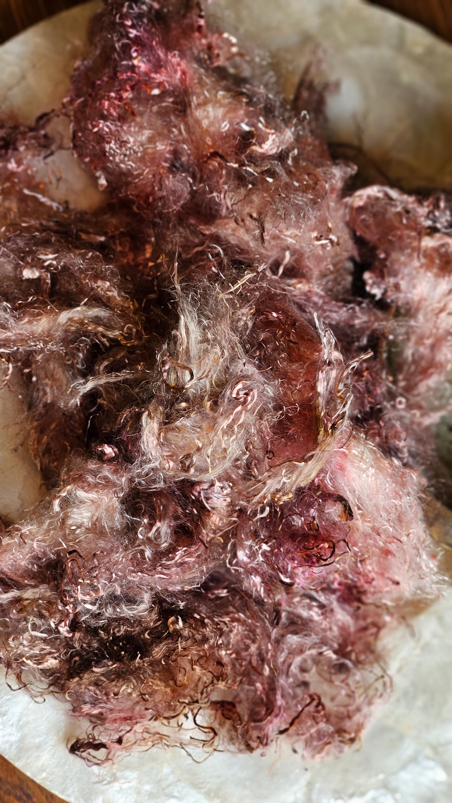 SERANDITE - hand-dyed eucalyptus crimp faux-silk for art yarn embellishing, fiber blending, felting, and papermaking - 2 oz | 57 g