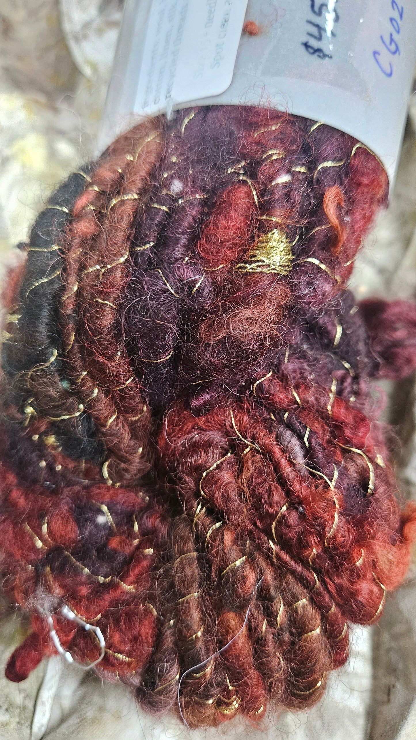 Handspun Bulky Art Yarn - Cinnamon Grove 02