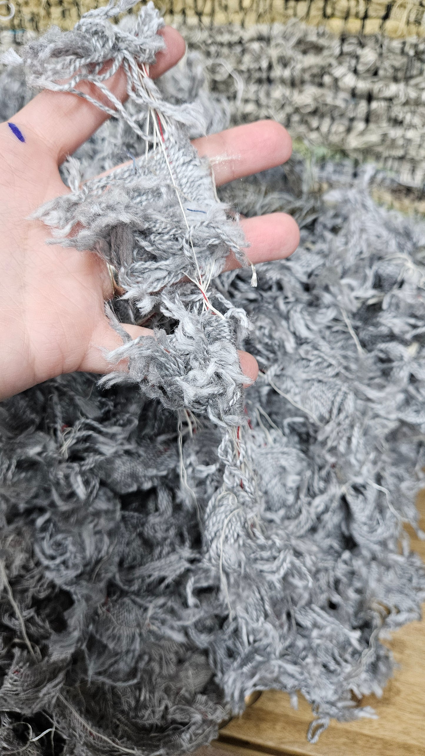 BULK 06 - shaggy fringe ribbon for tapestry weaving and fiber art - 4.5 POUNDS