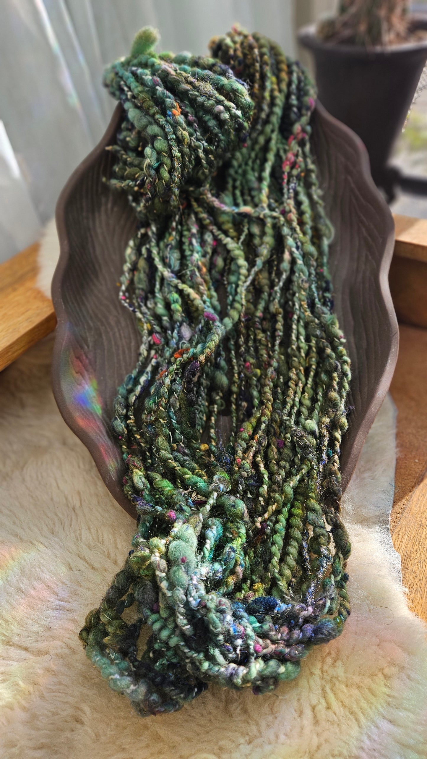 RIVER HYMN - Bulky Handspun Art Yarn XL Skein - 40 yards | 4 ounces | 113 grams