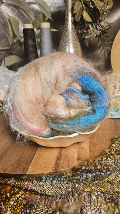 Shaniko Wool Silk Flax Neauveau Art Batt 3003 - 2 oz | 57 g