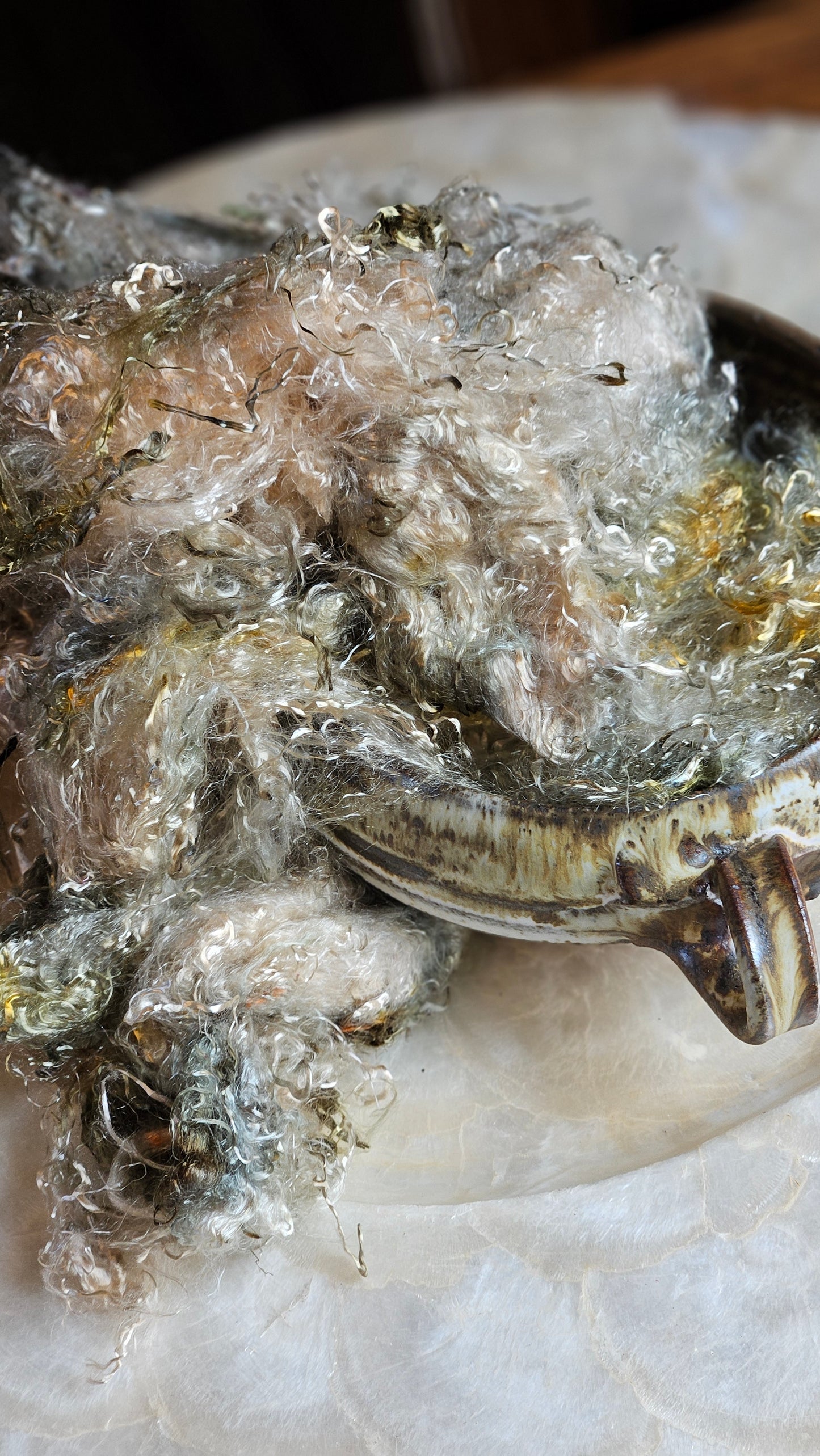 ZEKTZERITE - hand-dyed eucalyptus crimp faux-silk for art yarn embellishing, fiber blending, felting, and papermaking - 2 oz | 57 g