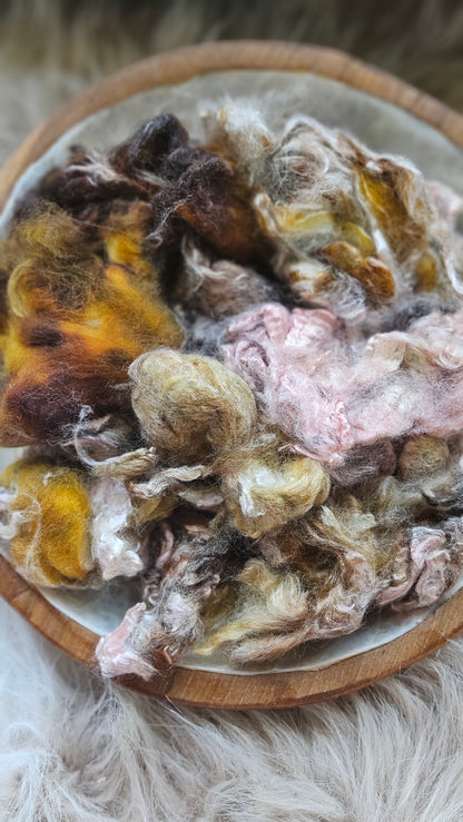 Tres Leches - wool & bamboo blend for spinning & felting - 5 oz |  142 g