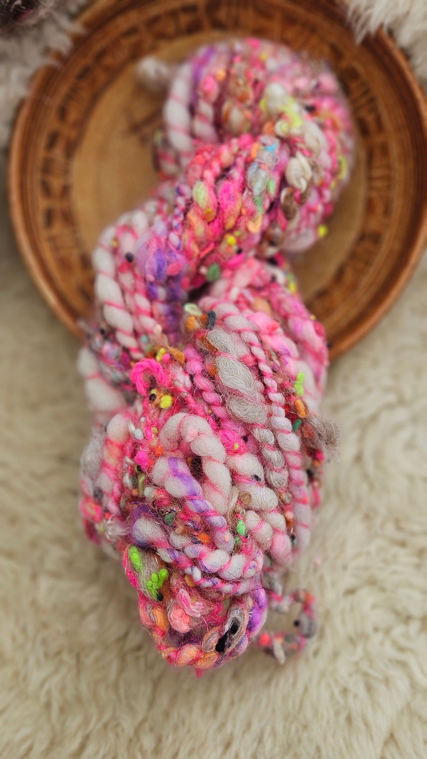 ANTHEA - Bulky Handspun Art Yarn XL Skein - 24 yards | 3.0 ounces | 85 grams