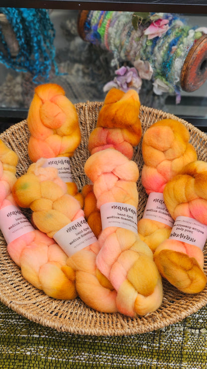 Lovebird - medium wool roving for spinning & felting - 2 ounces | 57 grams