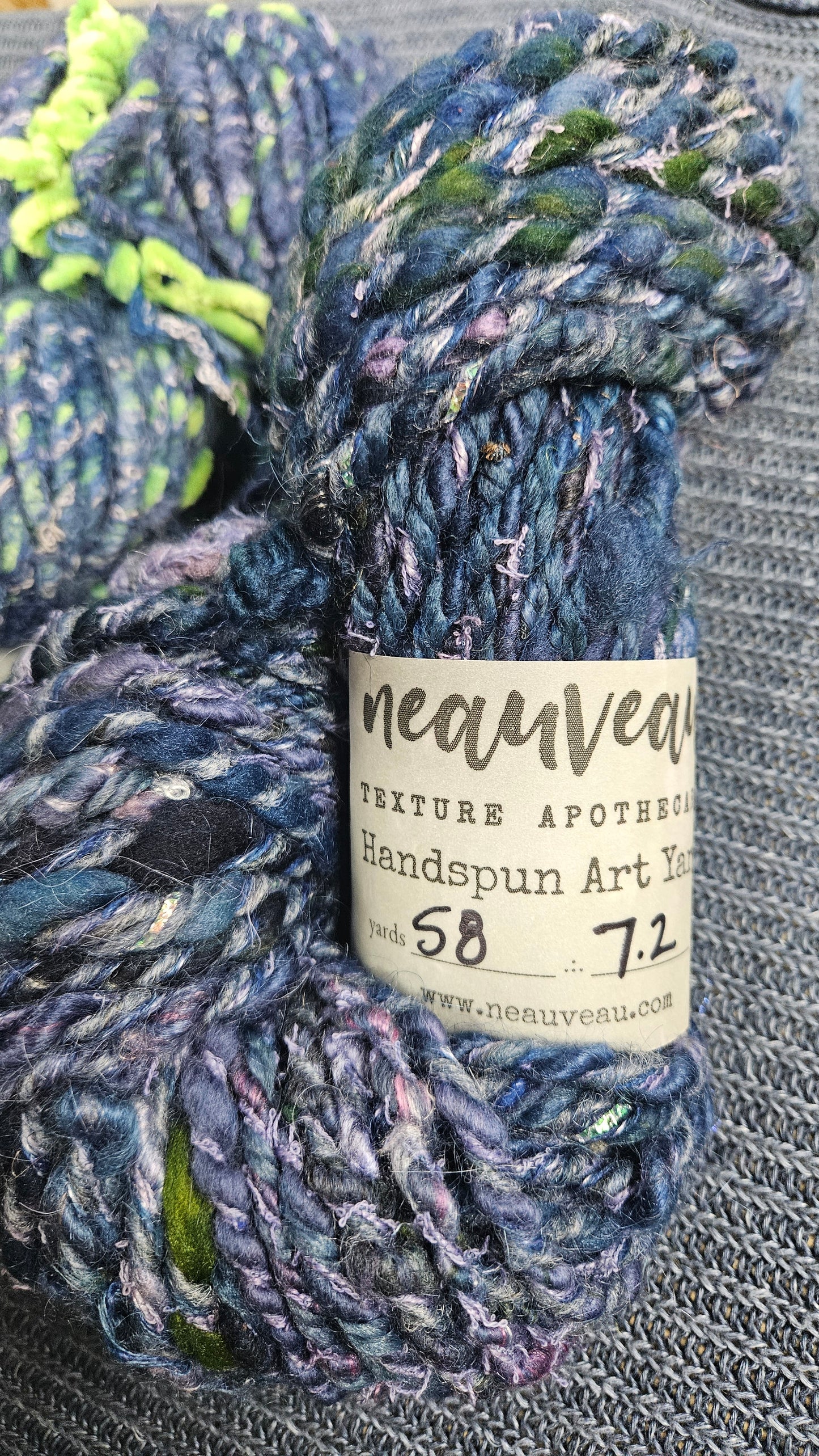 Handspun Yarn Lot - 3 Skeins Blueberry