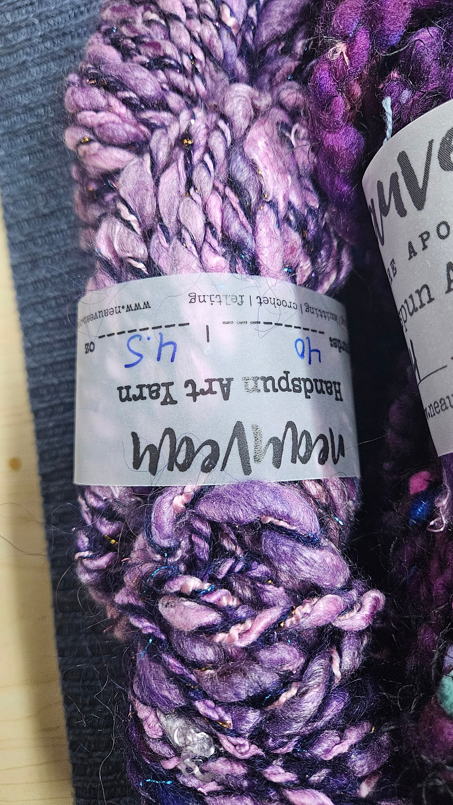 Handspun Yarn Lot - 5 Skeins Boysenberry