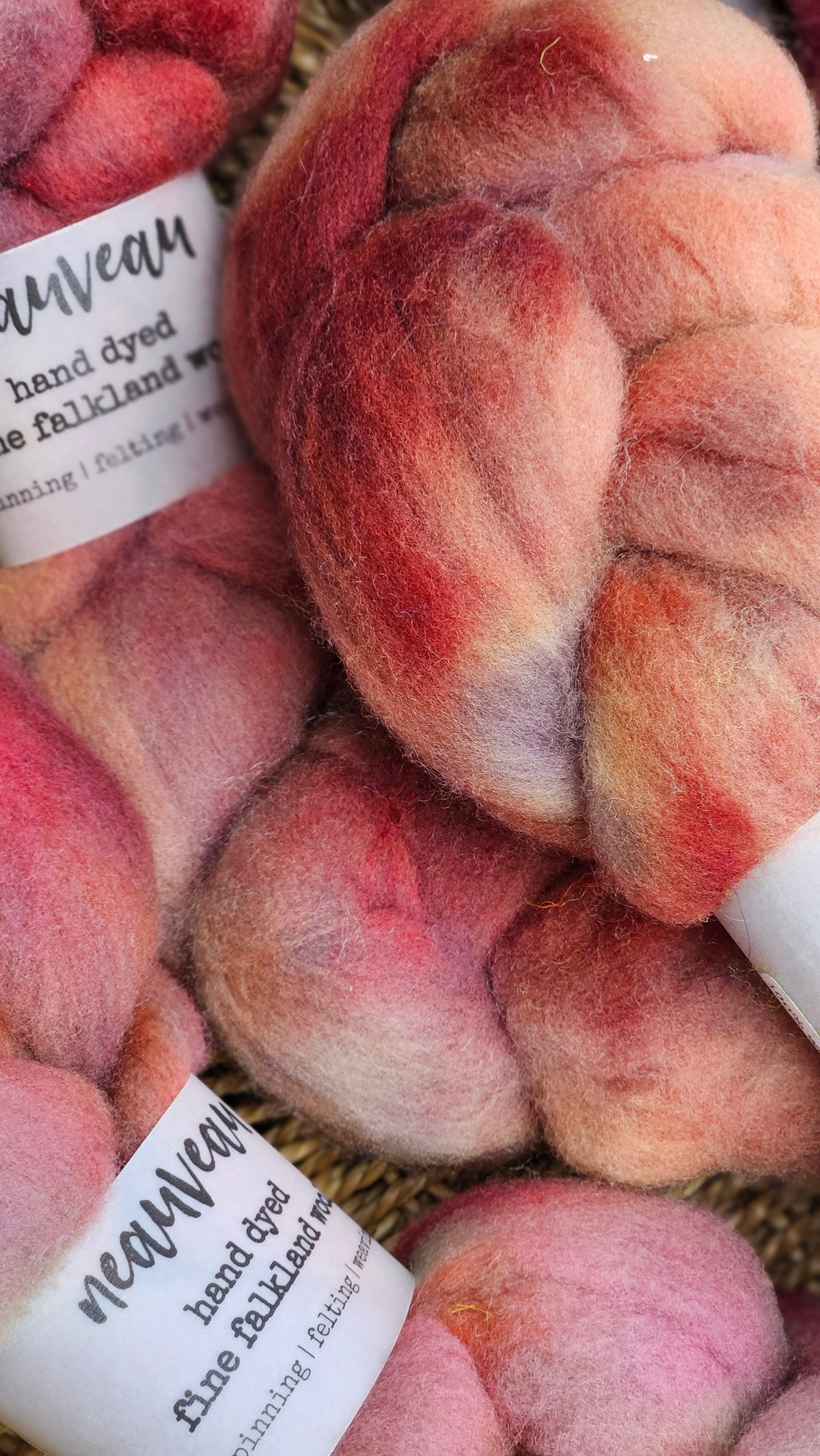 Badlands - hand dyed fine wool roving for felting and blending - 2 ounces | 57 grams
