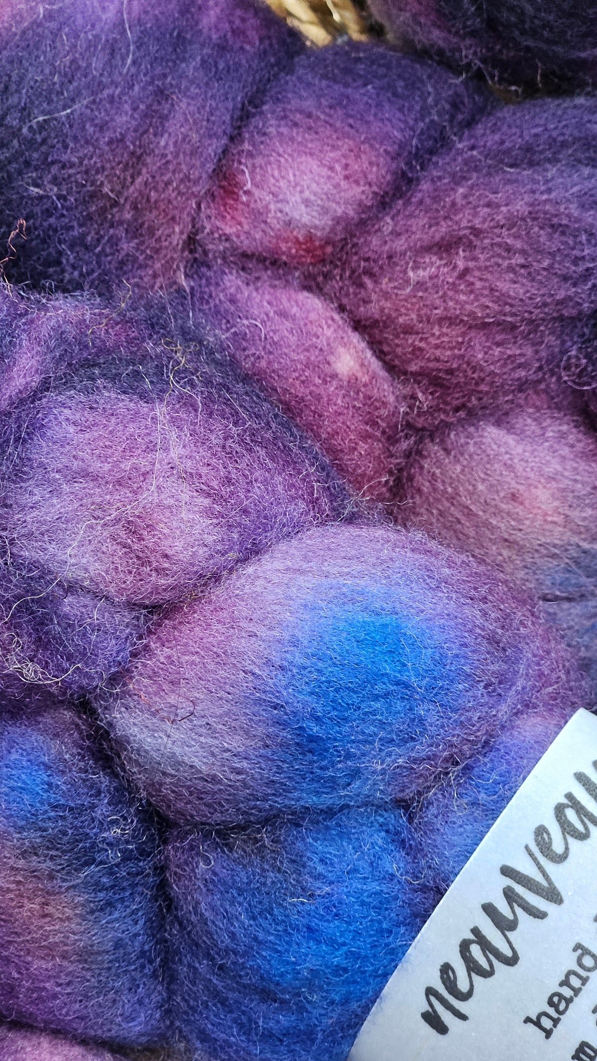 Bunting - hand dyed domestic wool roving for felting and blending - 2 ounces | 57 grams