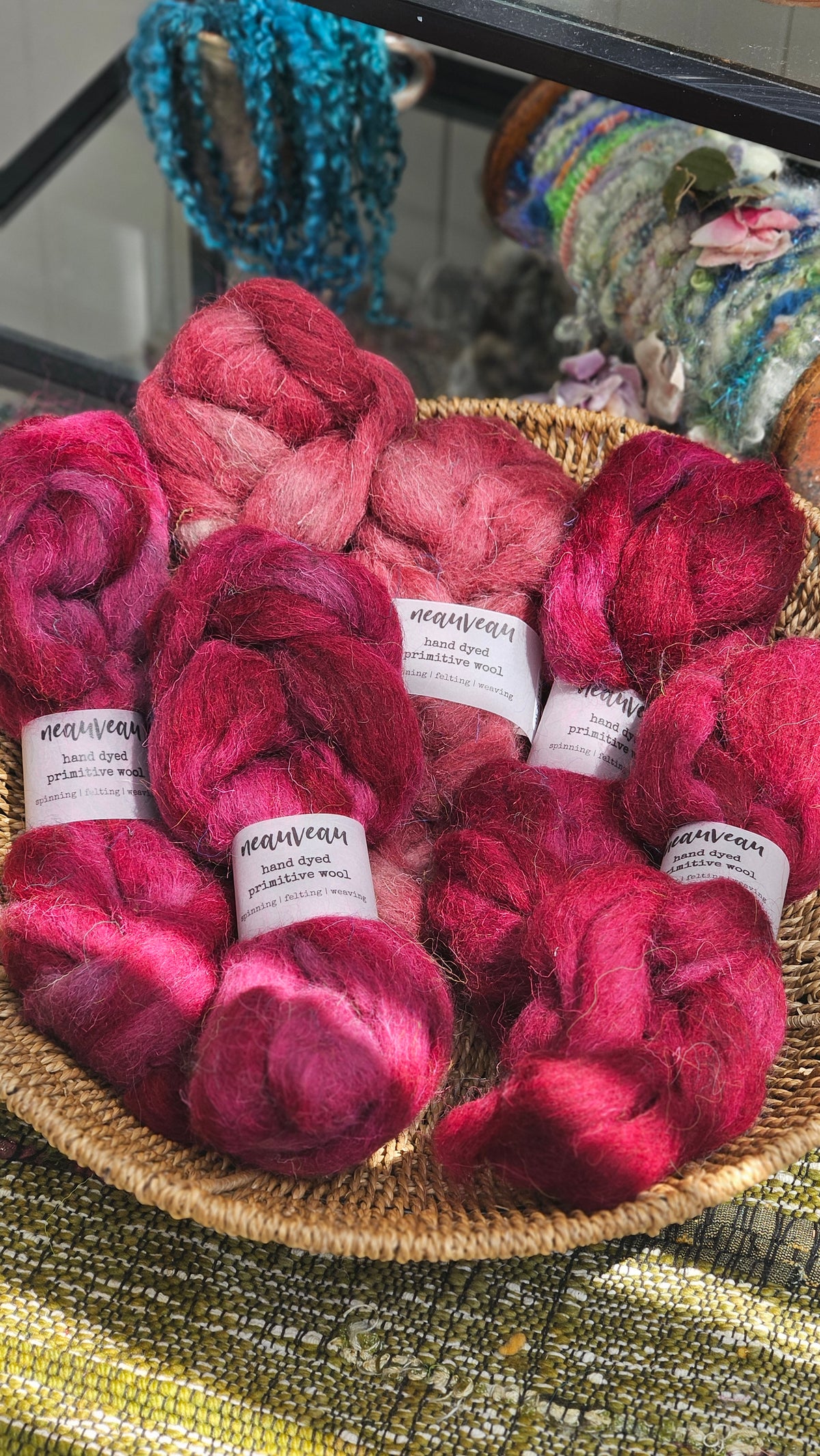 Homestead - primitive hand dyed wool roving for felting and blending - 2 ounces | 57 grams