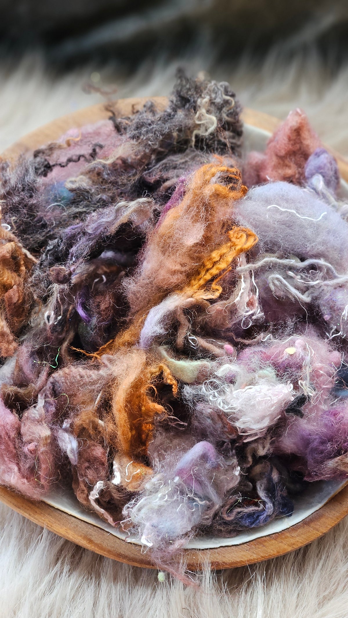 Broke but Happy - hand-dyed wool alpaca bamboo texture blend - 4 ounces | 114 grams