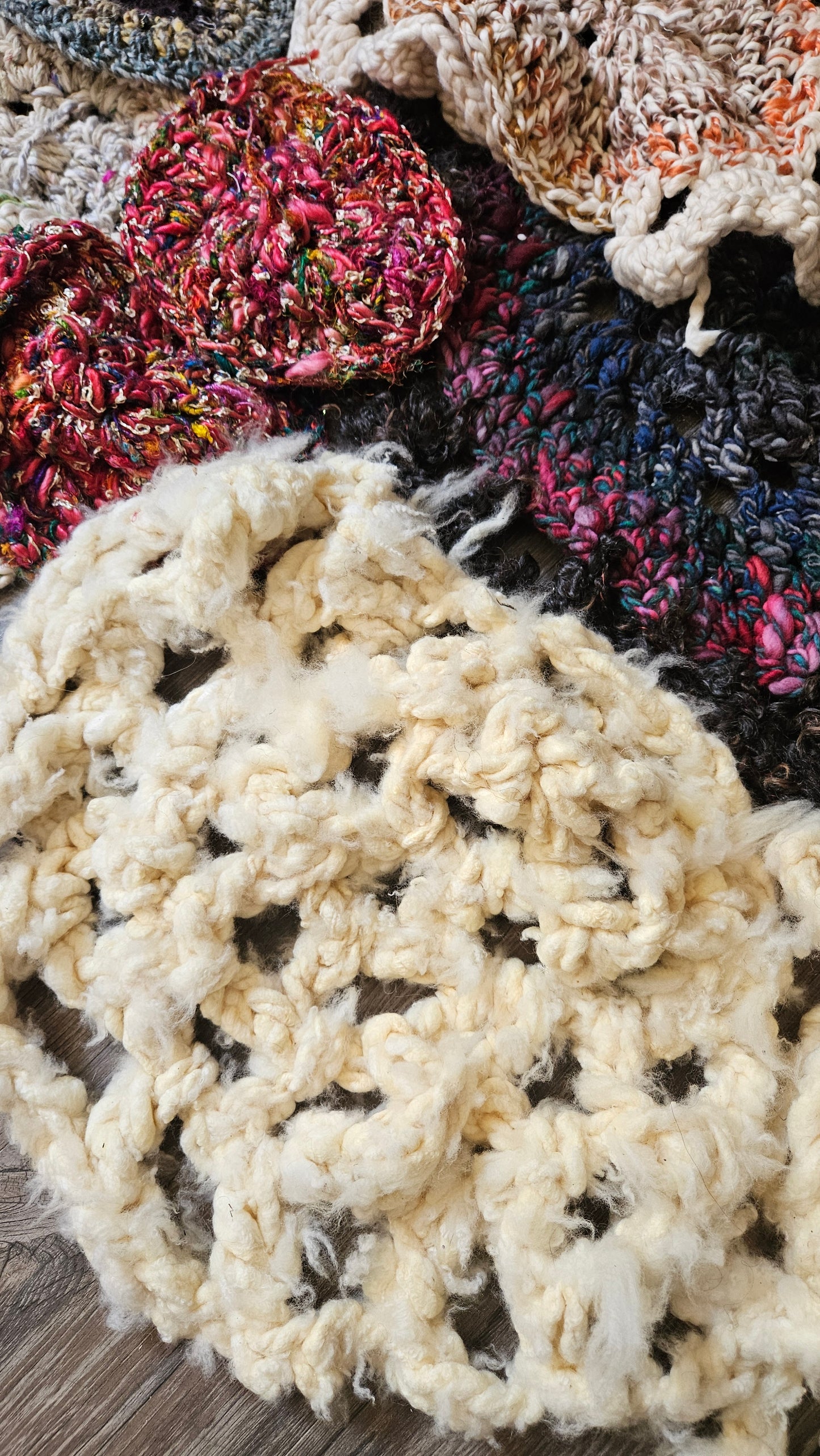 Freeform Crochet Embellishment Lot - 14 pieces