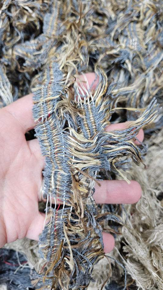 PINE FOREST - shaggy fringe ribbon for tapestry weaving and fiber art - 4.5 POUNDS