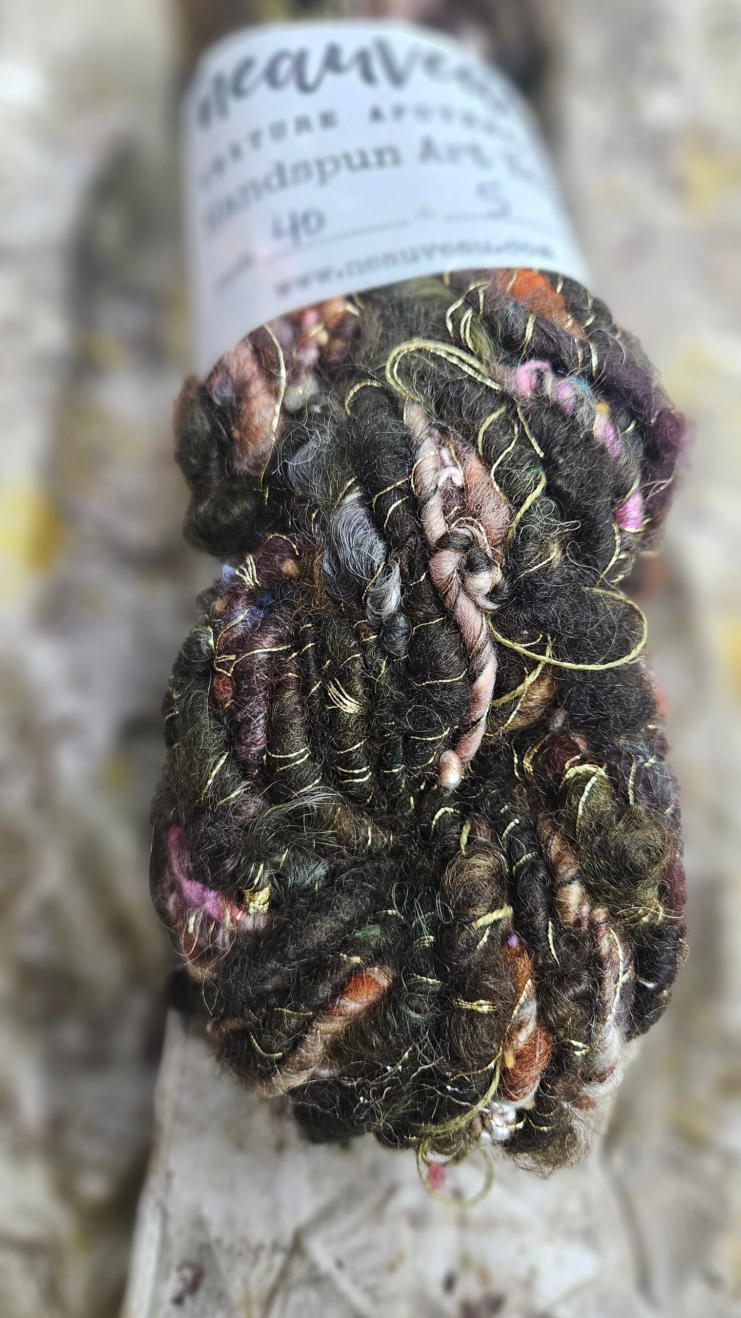 Handspun Bulky Art Yarn - Enchanted Forest Collection 06