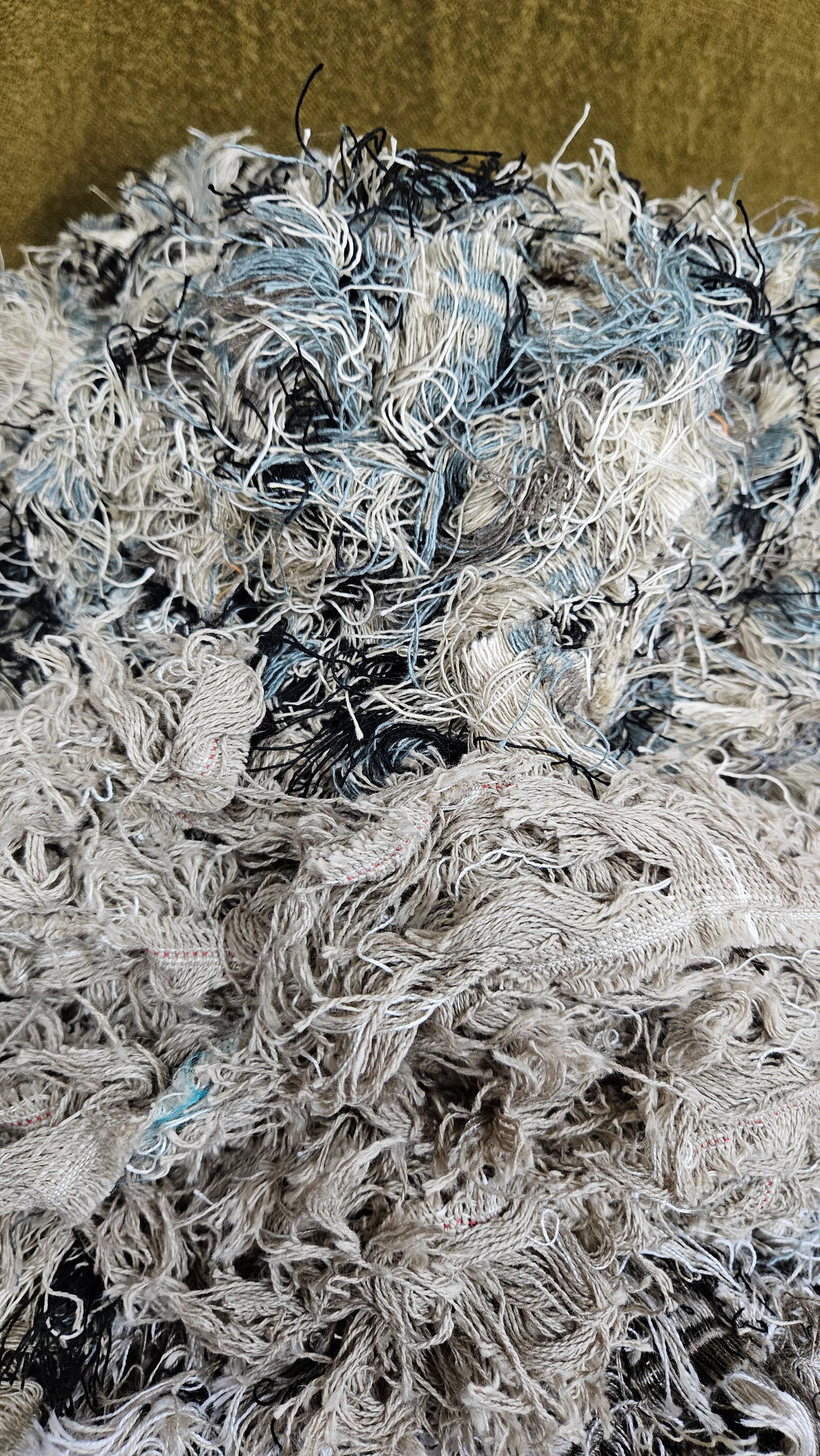 LANDSCAPE - shaggy fringe ribbon for tapestry weaving and fiber art - 4.7 POUNDS