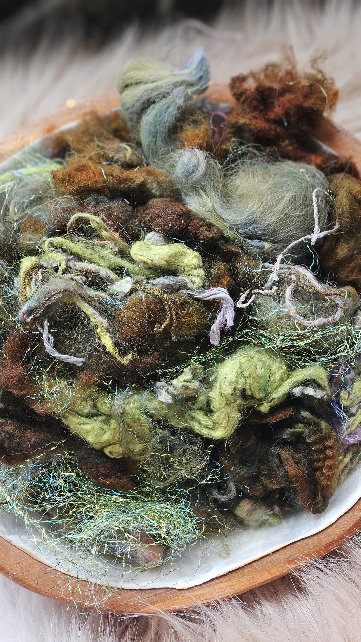 Hollow Confession - hand-dyed wool alpaca bamboo texture blend - 4 ounces | 114 grams