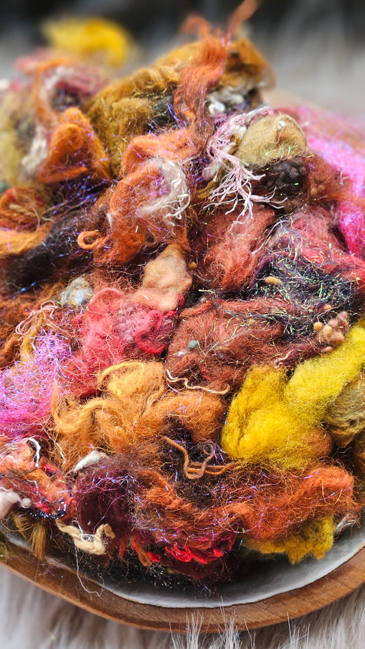 High but Grounded - hand-dyed wool alpaca bamboo texture blend - 4 ounces | 114 grams