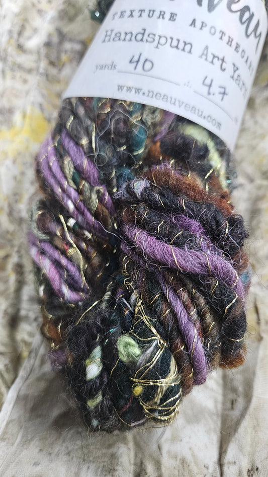 Handspun Bulky Art Yarn - Enchanted Forest Collection 04
