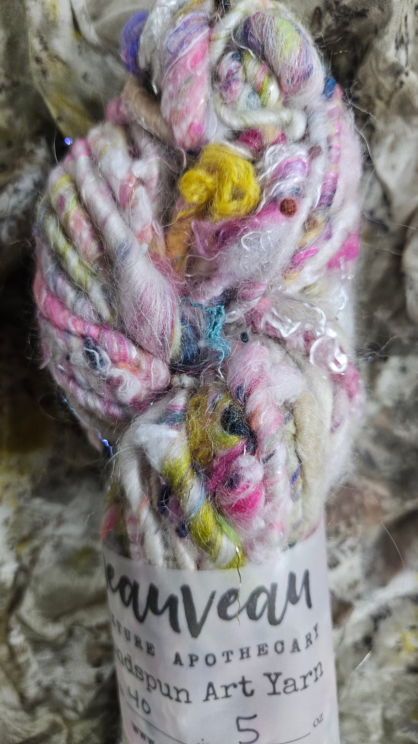 Handspun Bulky Art Yarn - Fairy Godmother 05