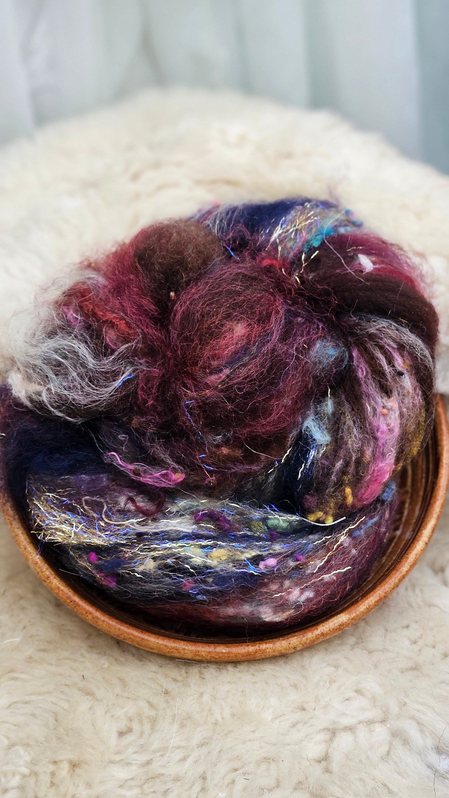 Luxe Layered Textured Art Batt - 039 - 2 ounces | 57 grams