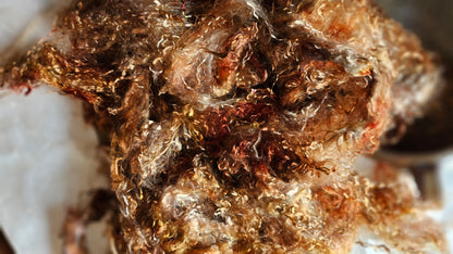 CARNOTITE - eucalyptus crimp fiber for spinning, blending & felting - 2 oz | 57 g