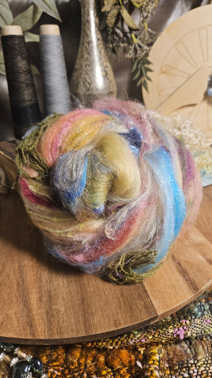 Shaniko Wool Silk Flax Neauveau Art Batt 3008 - 2 oz | 57 g