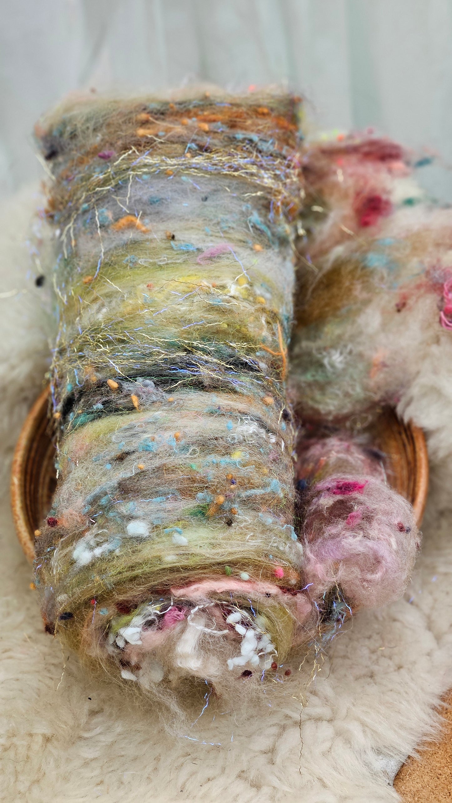 Luxe Layered Textured XL Art Batt - 203 - 3.7 ounces | 105 grams