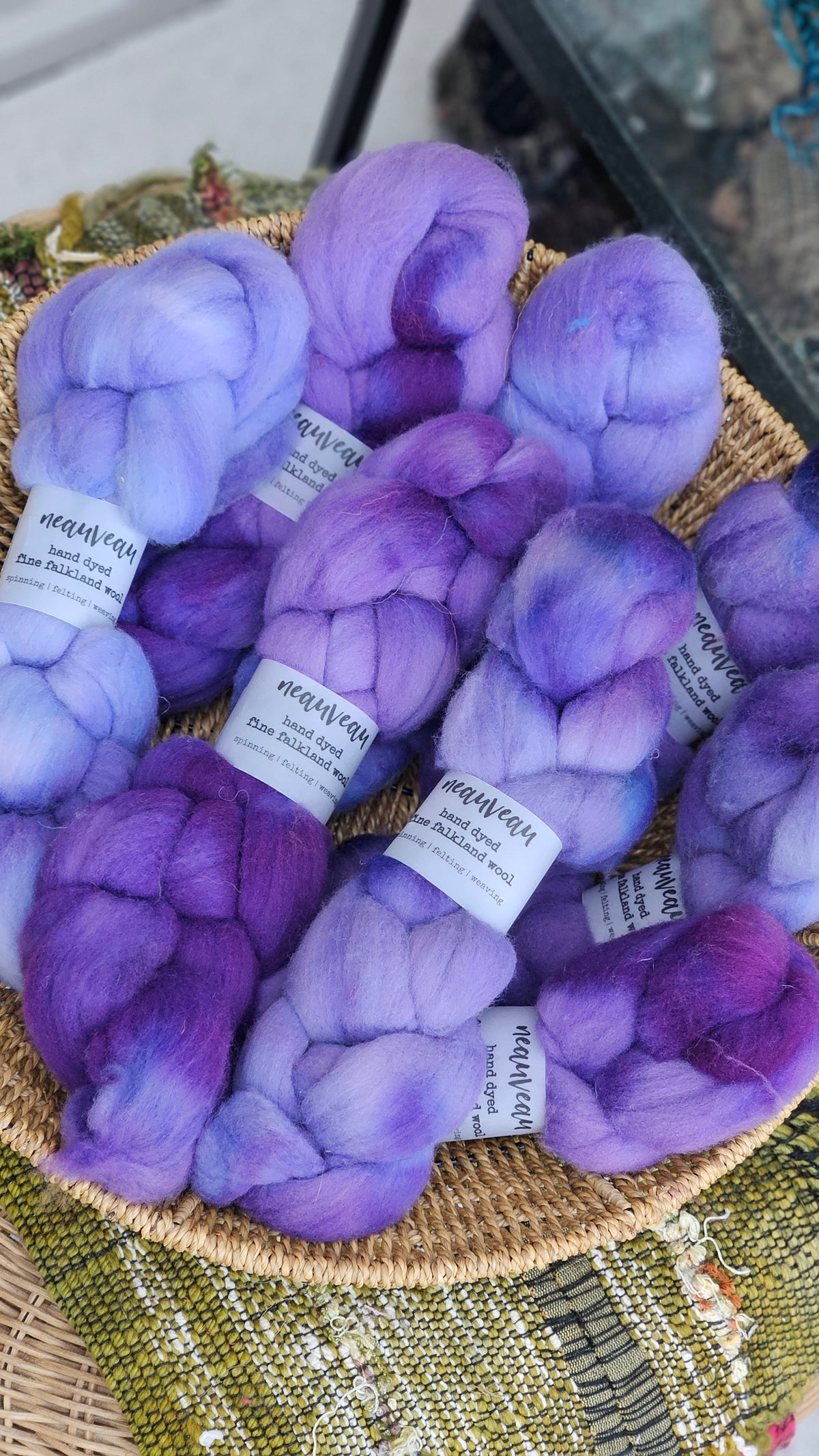 Olympic - hand dyed fine wool roving for felting and blending - 2 ounces | 57 grams