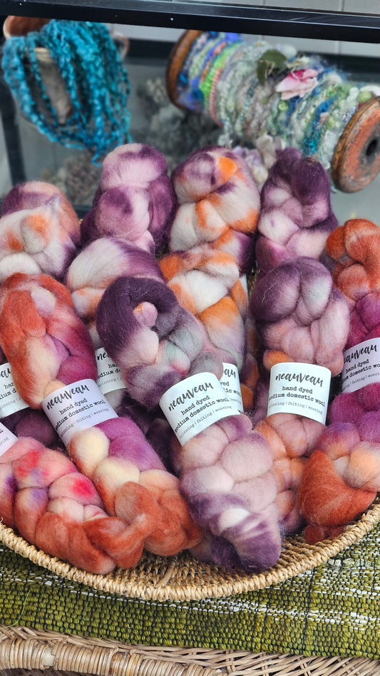 Pigeon - hand dyed domestic wool roving for felting and blending - 2 ounces | 57 grams