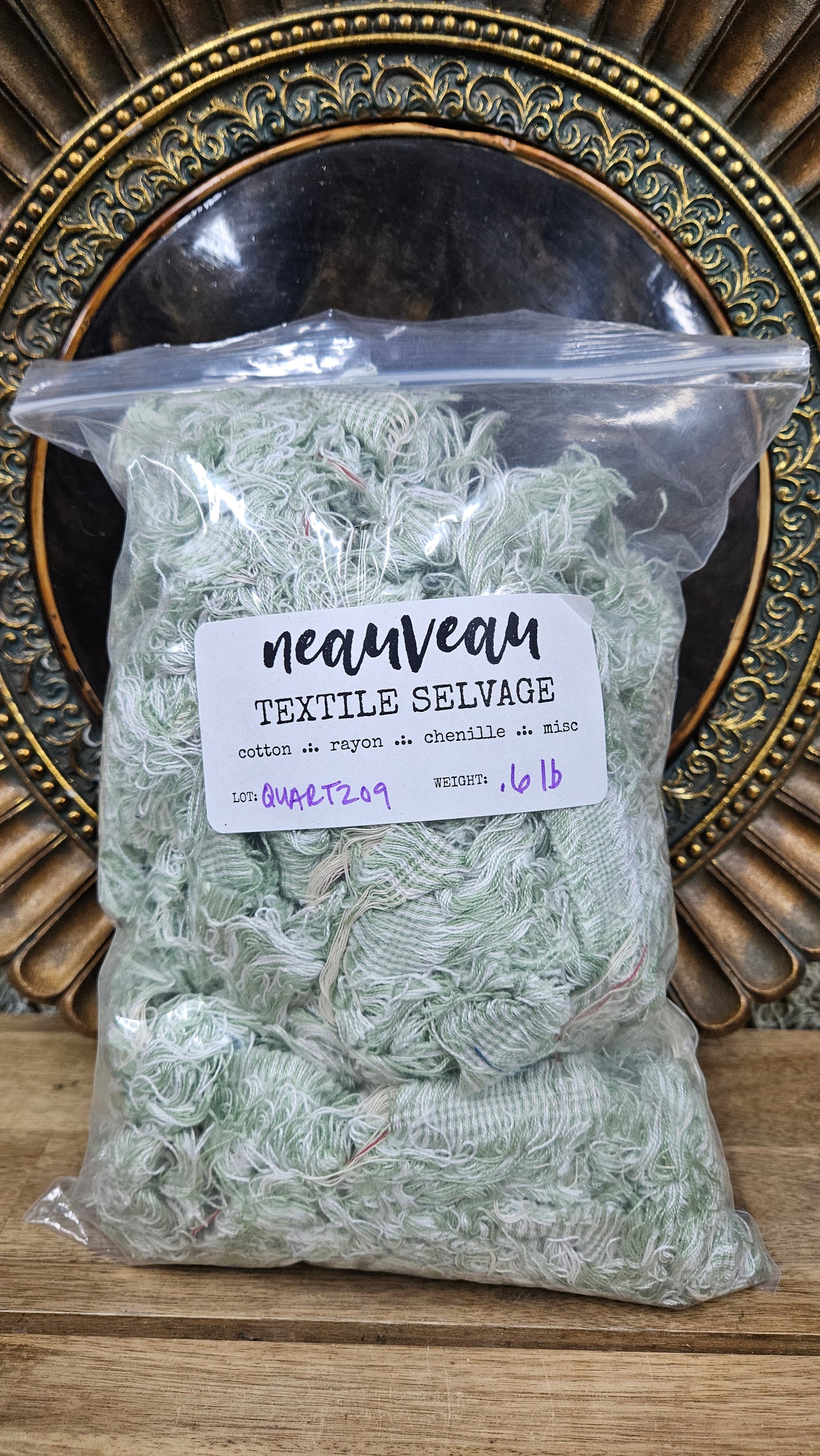 QUARTZ BEACH - shaggy fringe ribbon for tapestry weaving and fiber art - QUARTZ09 (.6 lb)