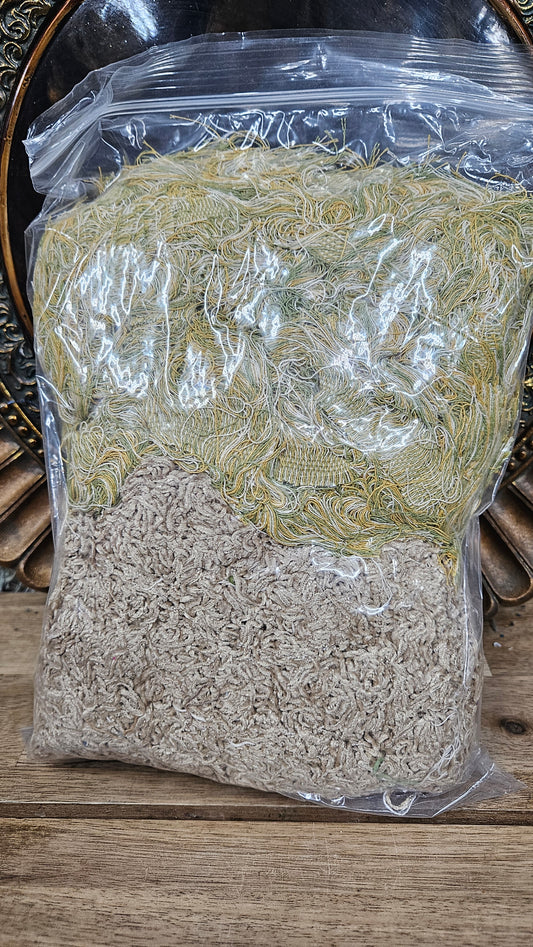 TOPAZ FIELDS - shaggy fringe ribbon for tapestry weaving and fiber art - TOPAZ01 (1.1 lb)