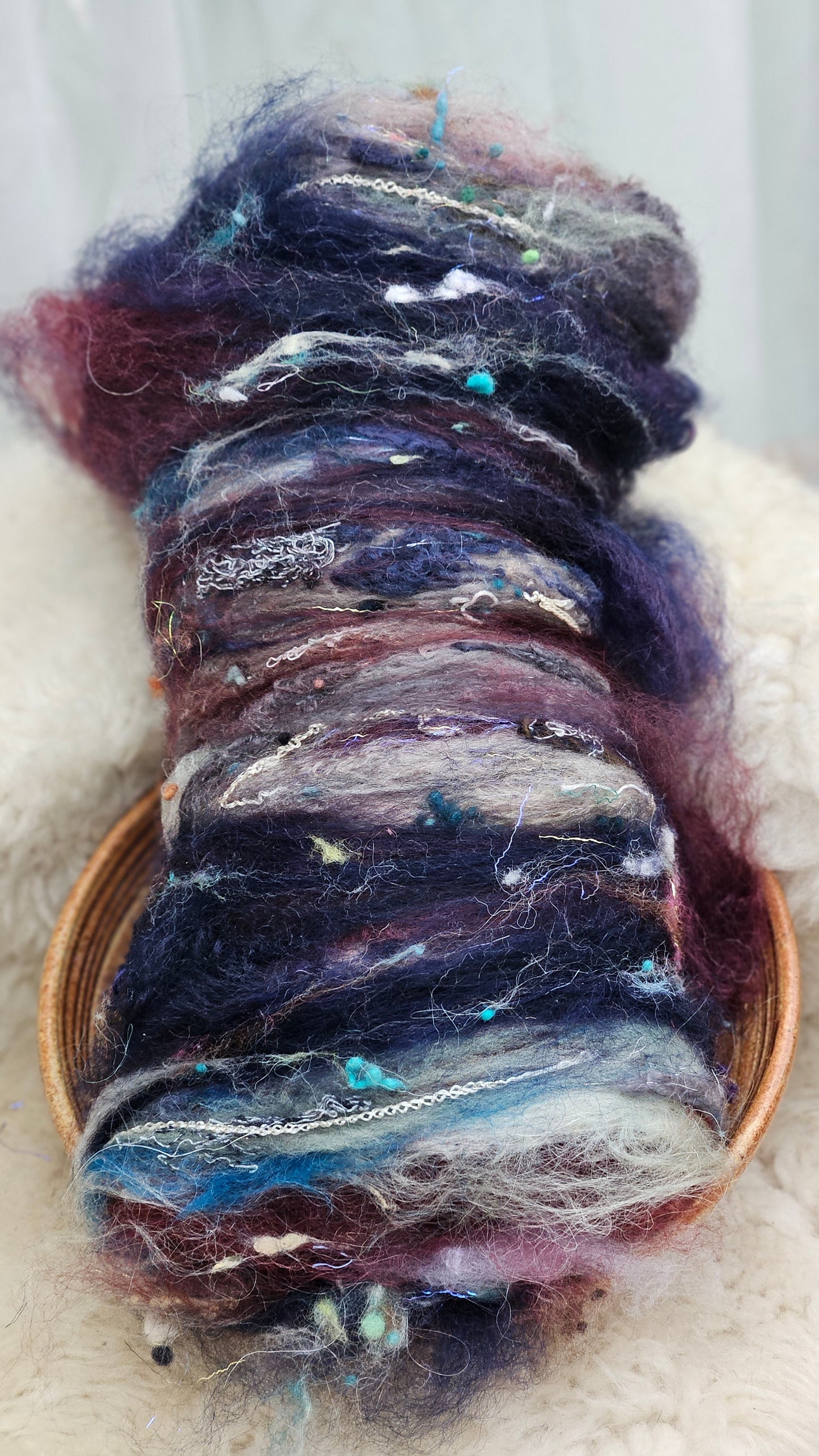 Luxe Layered Textured XL Art Batt - 208 - 4.7 ounces | 133 grams