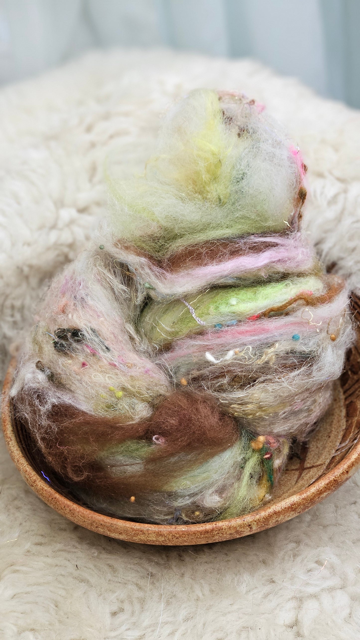 Luxe Layered Textured Art Batt - 036 - 2 ounces | 57 grams