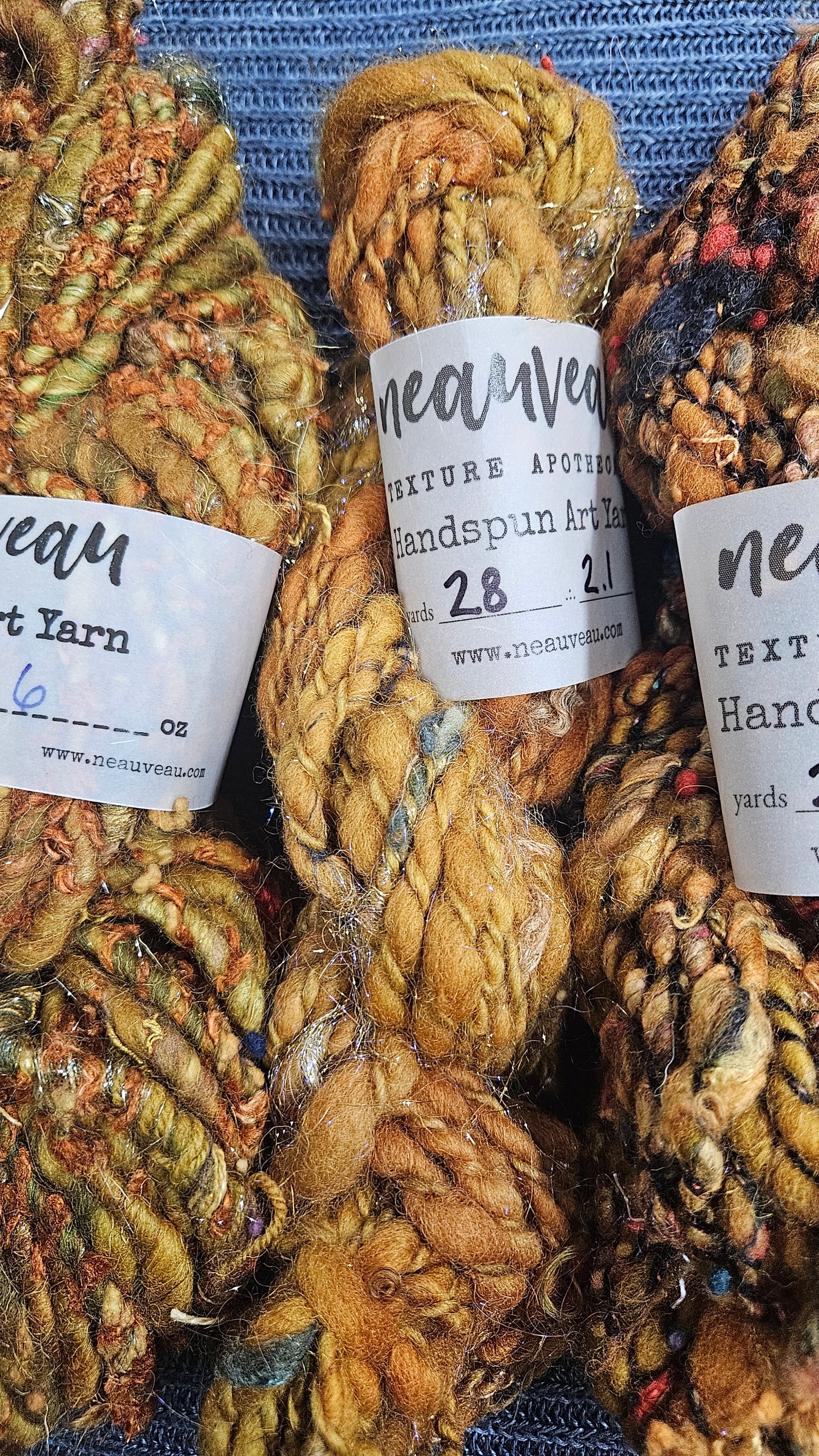 Handspun Yarn Lot - 4 Skeins Bronzenberry