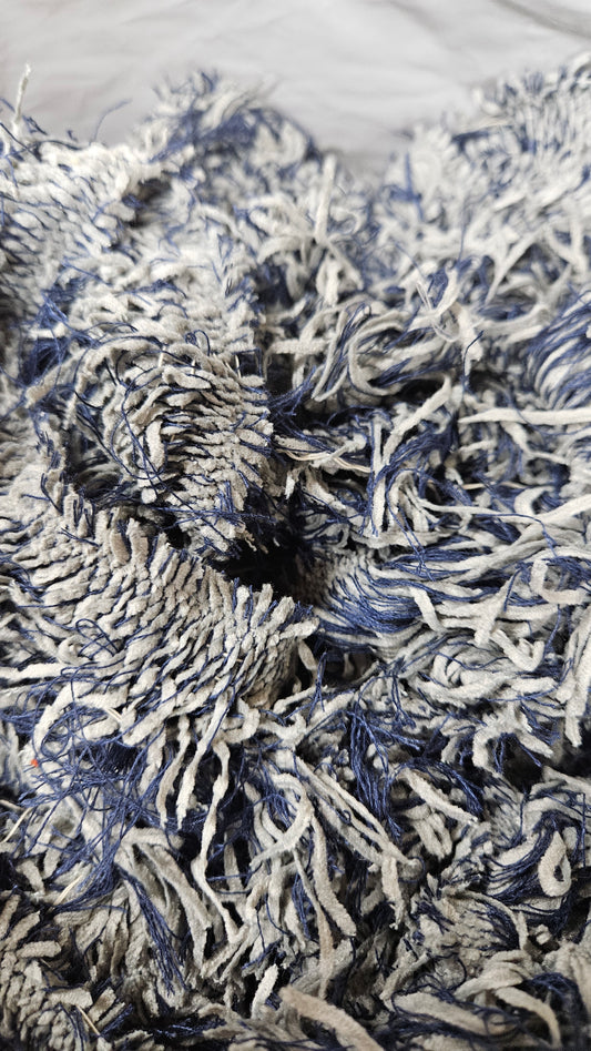 OCEAN STORM - bulk textile selvedge for rug weaving and art yarn - 4 POUNDS