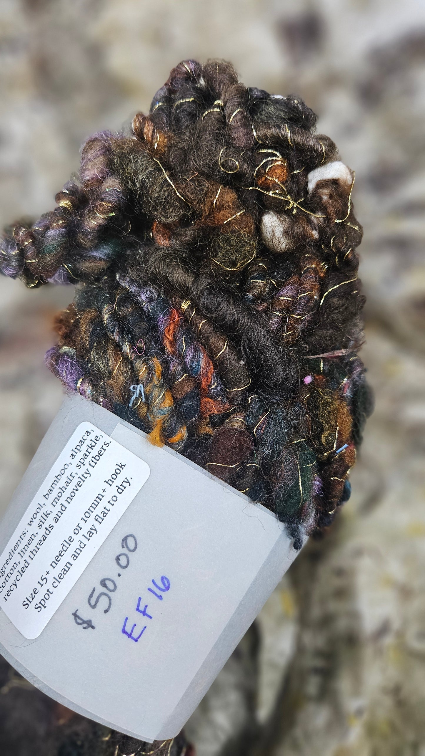 Handspun Bulky Art Yarn - Enchanted Forest Collection 16