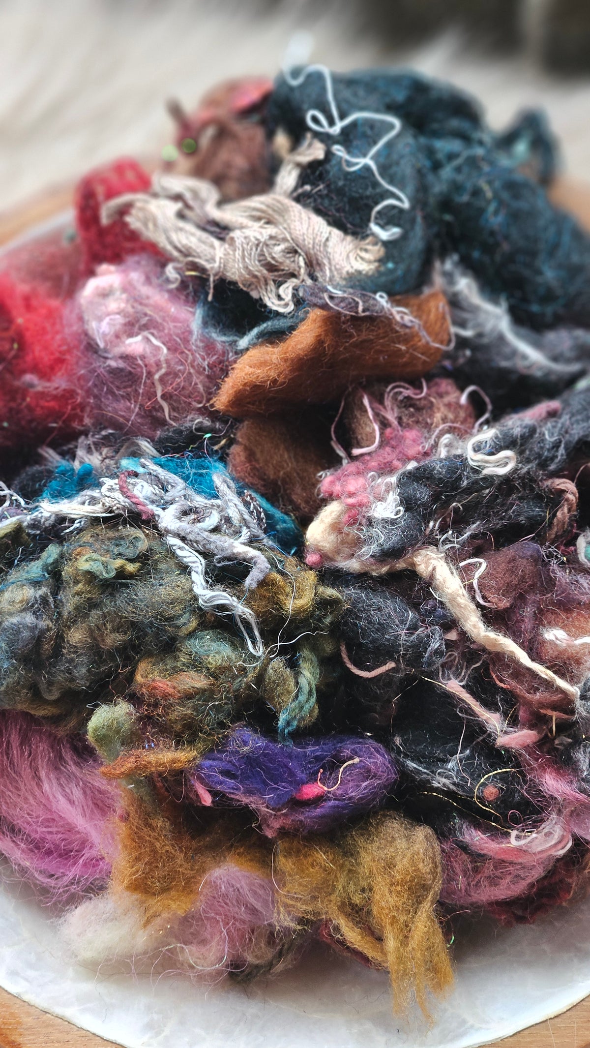 Static Gravity - hand-dyed wool alpaca bamboo texture blend - 4 ounces | 114 grams