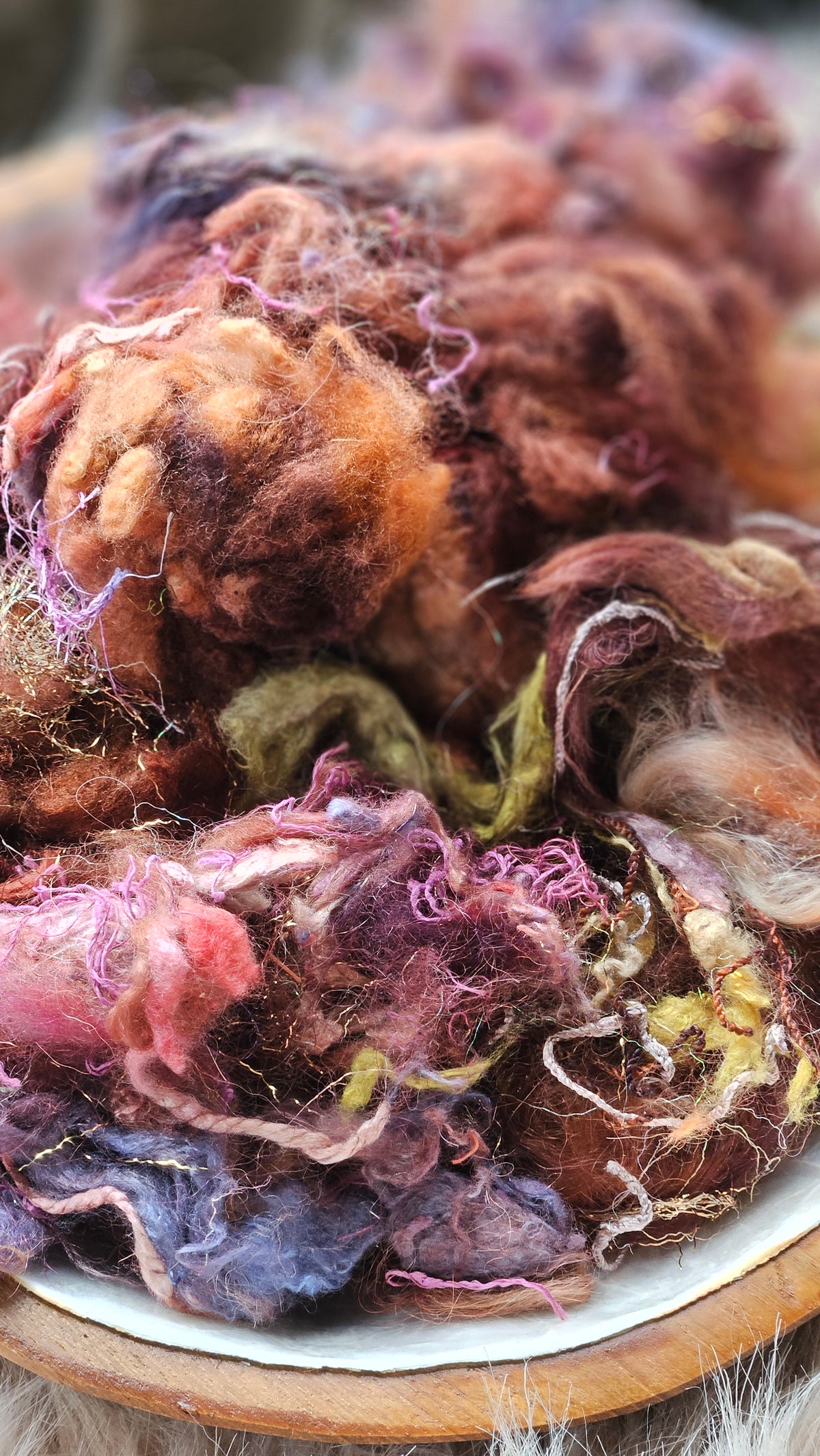 Orchard House - hand-dyed wool alpaca bamboo texture blend - 4 ounces | 114 grams