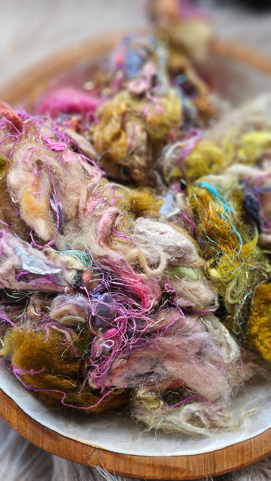 Wild Grace - hand-dyed wool alpaca bamboo texture blend - 4 ounces | 114 grams