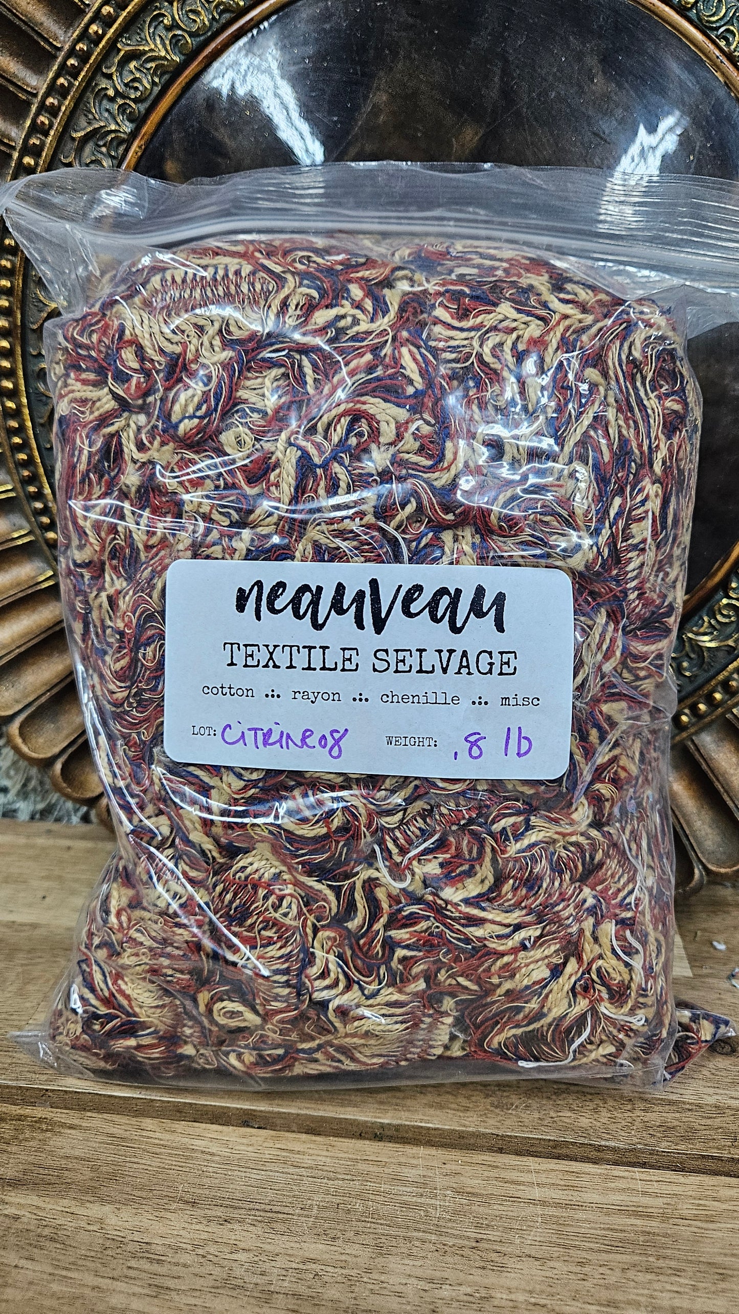 GRAND CANYON - shaggy fringe ribbon for tapestry weaving and fiber art - CITRINE08 (.8 lb)