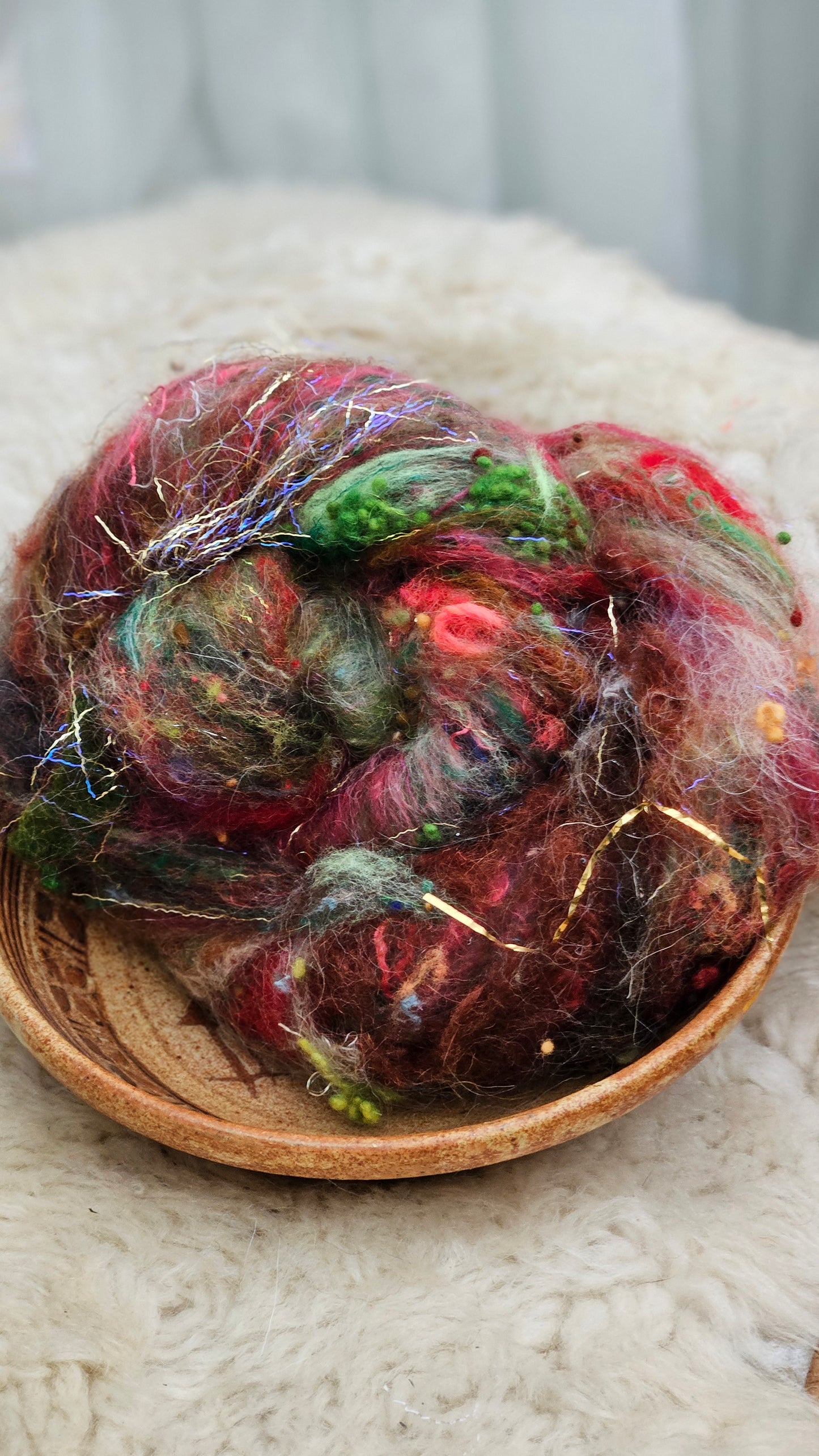 Luxe Layered Textured Art Batt - 013 - 2 ounces | 57 grams