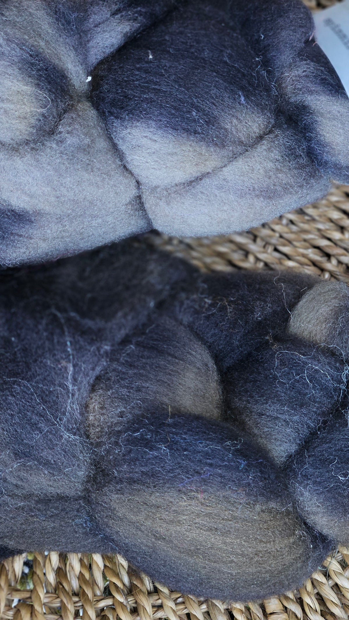 Smoky - hand dyed fine wool roving for felting and blending - 2 ounces | 57 grams