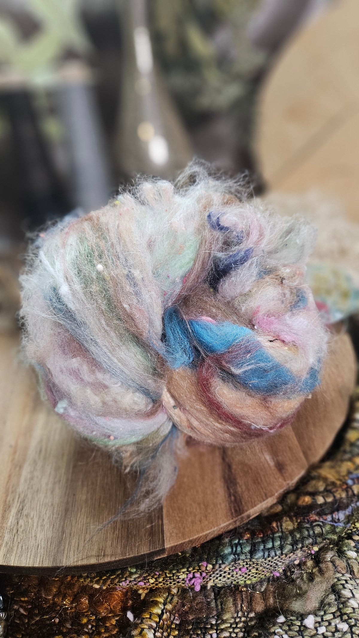 Shaniko Wool Silk Flax Neauveau Art Batt 904 - 3.6 oz