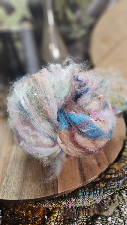 Shaniko Wool Silk Flax Neauveau Art Batt 904 - 3.6 oz