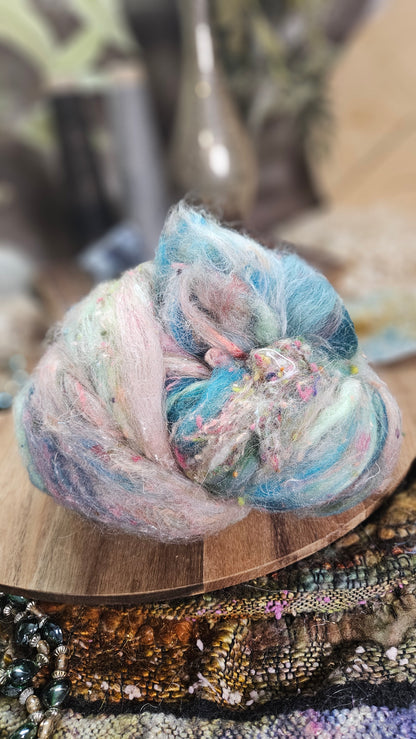 Shaniko Wool Silk Flax Neauveau Art Batt 910 - 3.4 oz