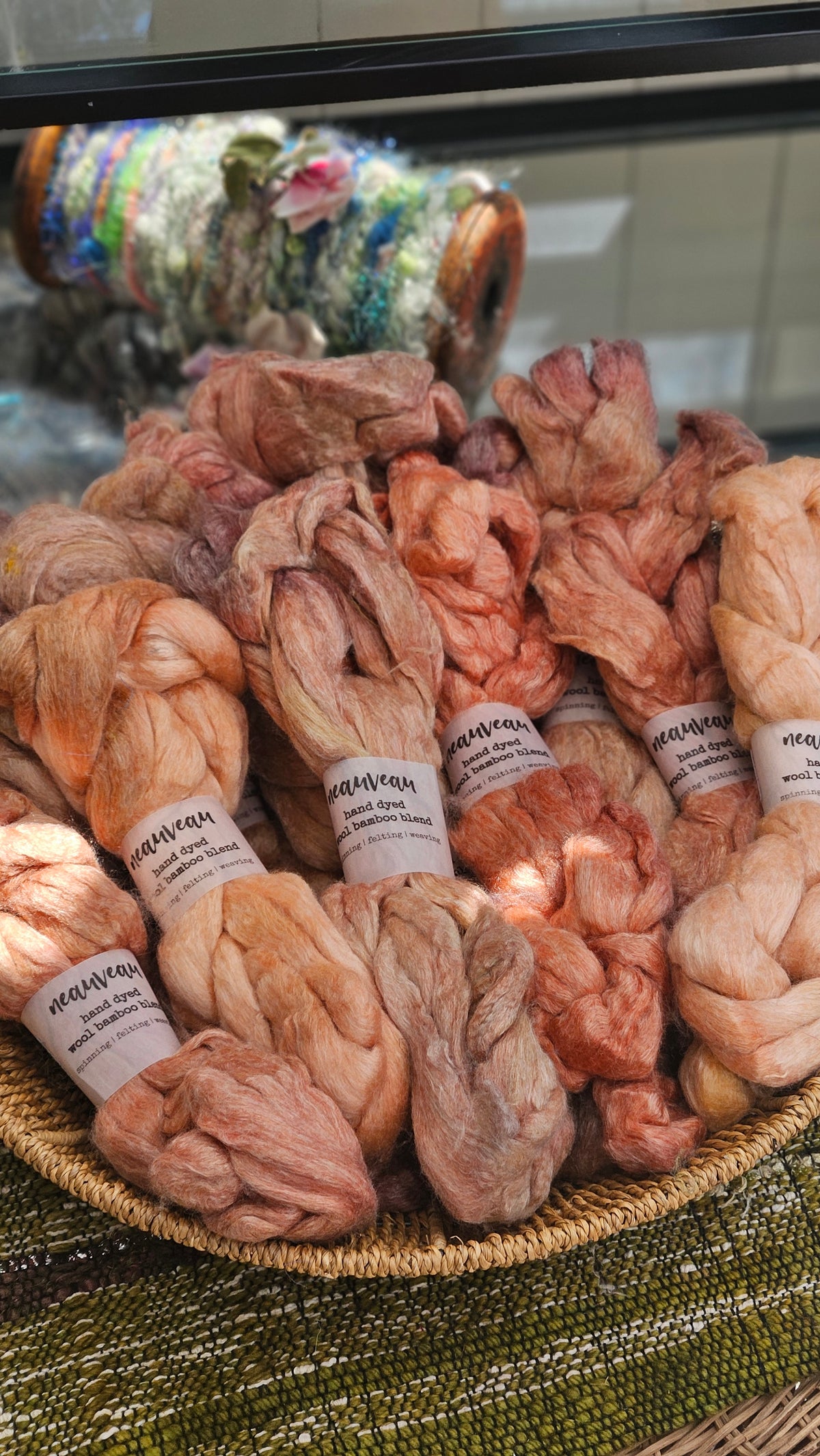Copper Pearl - wool bamboo roving for felting and blending - 2 ounces | 57 grams